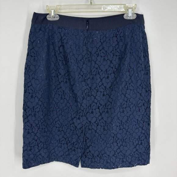 3/$25 J. Crew The Pencil Skirt 6 Floral Navy - Picture 2 of 6